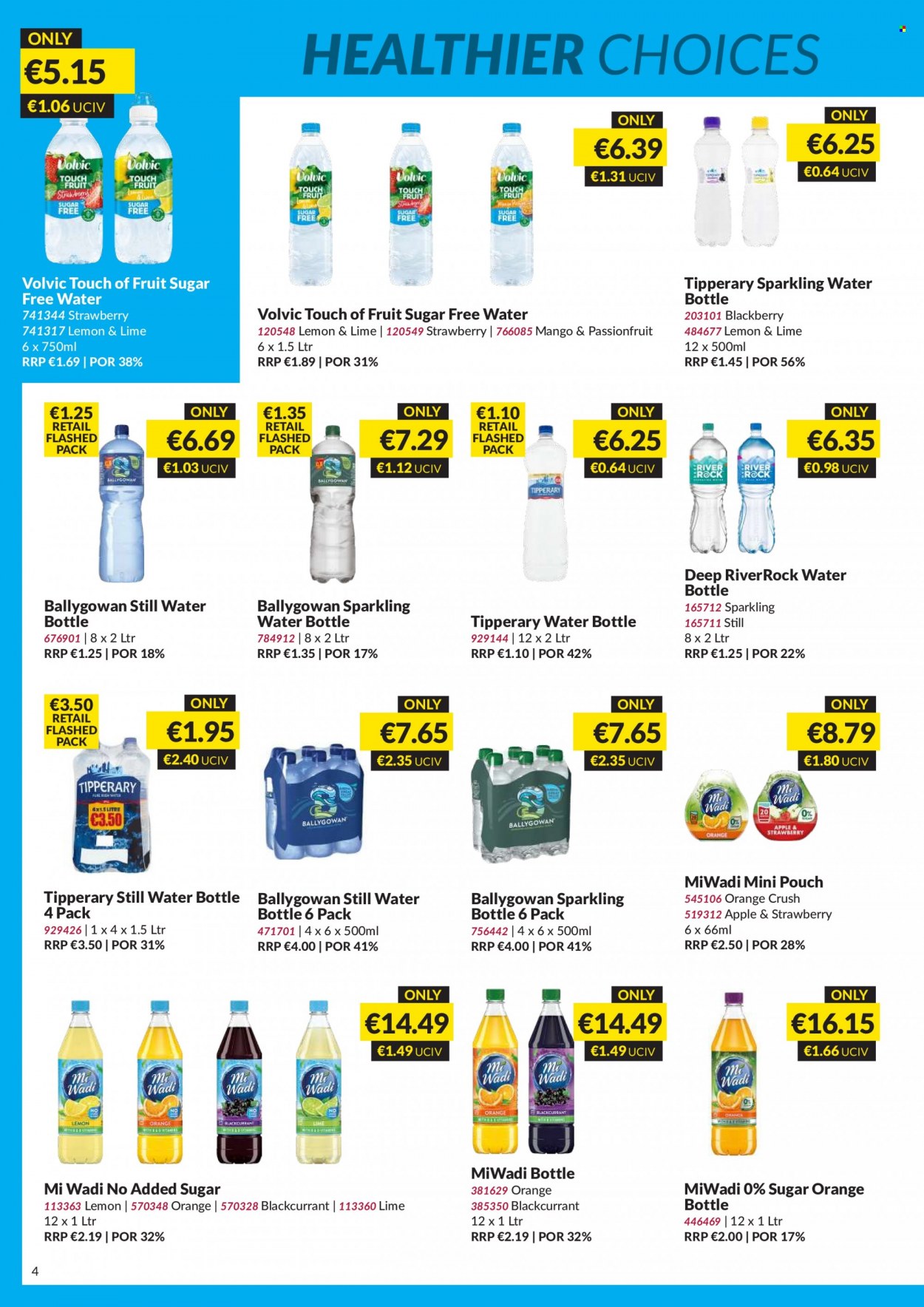 thumbnail - MUSGRAVE Market Place offer  - 22.01.2023 - 11.02.2023 - Sales products - oranges, Volvic, Ballygowan, mineral water, sparkling water, bottled water, drink bottle. Page 4.