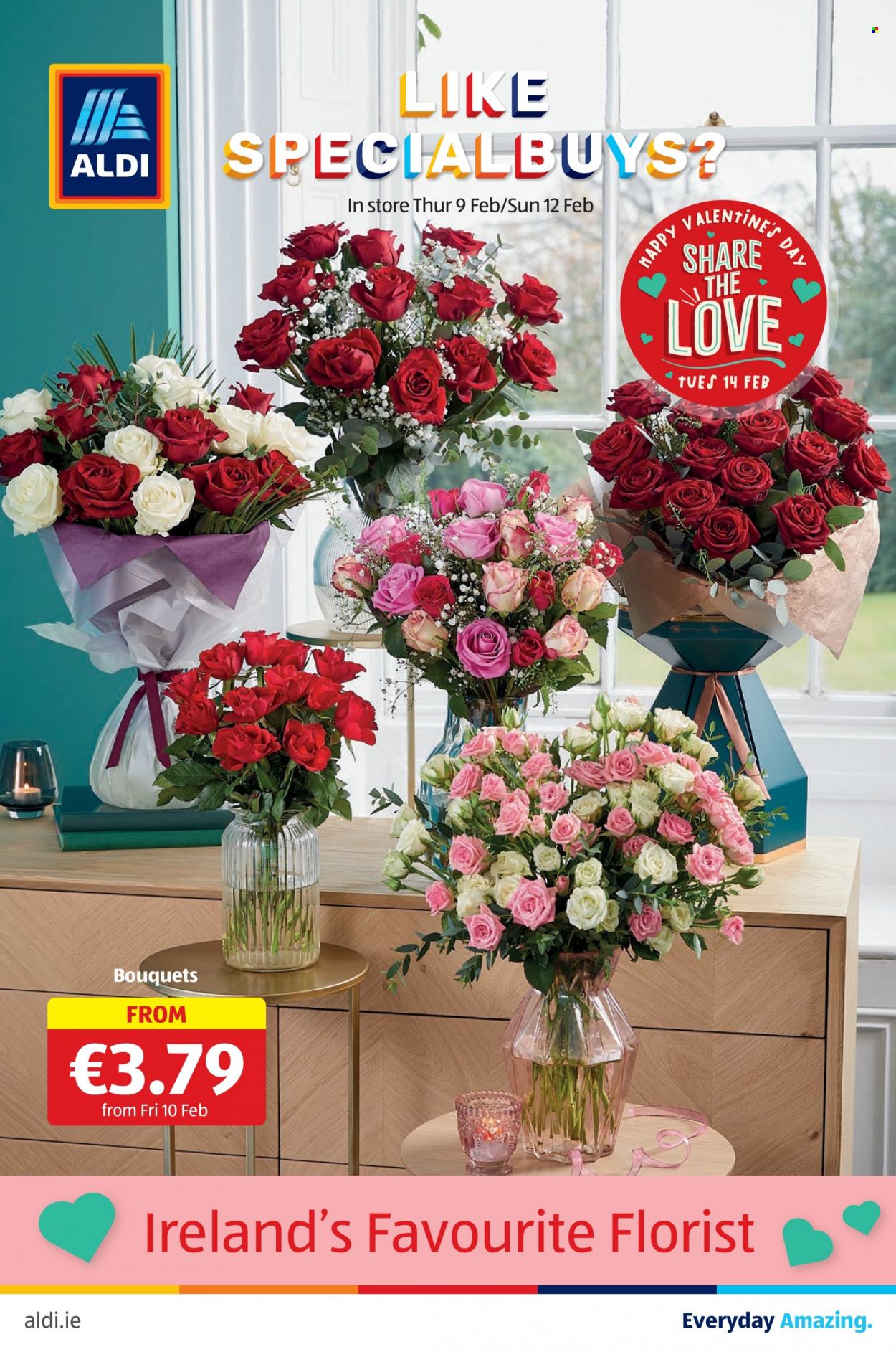 thumbnail - Aldi offer  - 09.02.2023 - 15.02.2023 - Sales products - bouquet. Page 1.