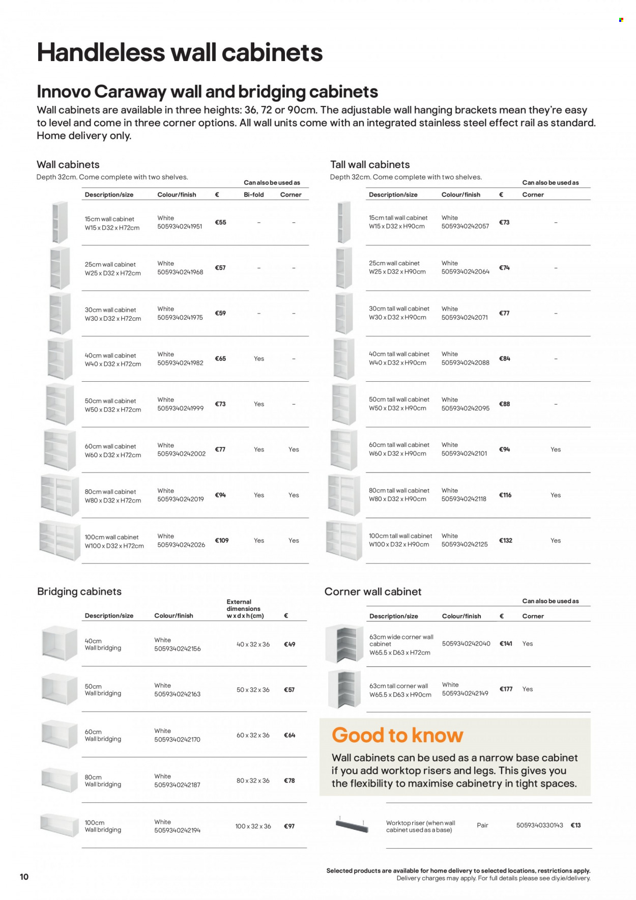 thumbnail - B&Q offer  - Sales products - cabinet, wall cabinet, shelves. Page 10.