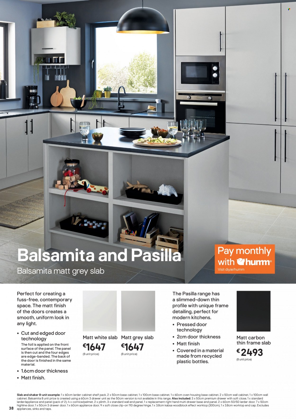 thumbnail - B&Q offer  - Sales products - cabinet, wall cabinet, drawer base, cabinet with drawers. Page 38.