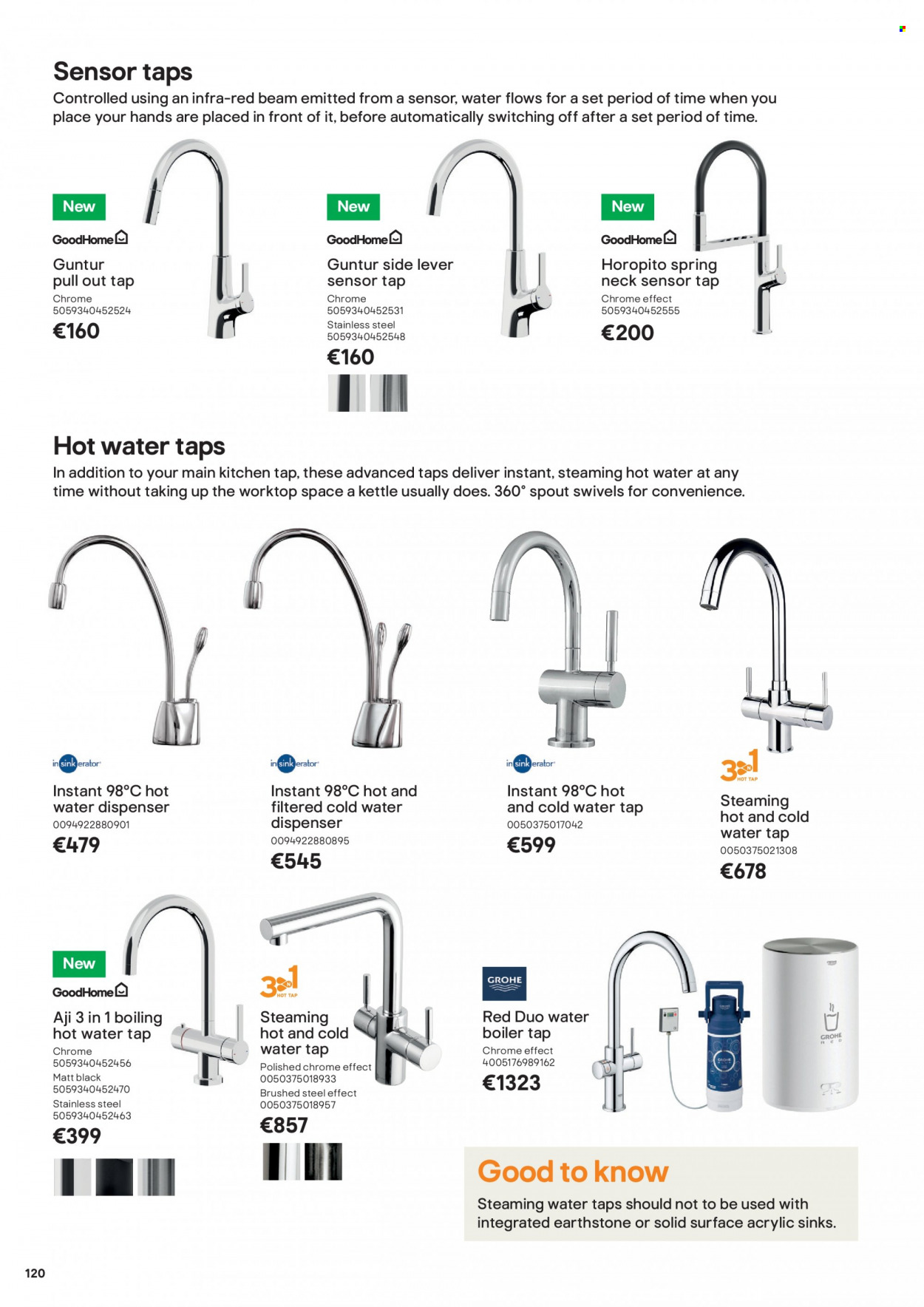 thumbnail - B&Q offer  - Sales products - kitchen tap, dispenser. Page 120.
