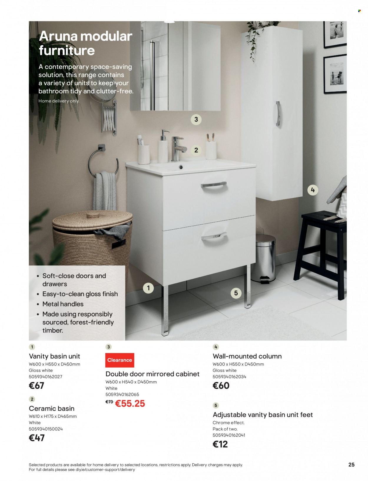 thumbnail - B&Q offer  - Sales products - cabinet, vanity. Page 25.