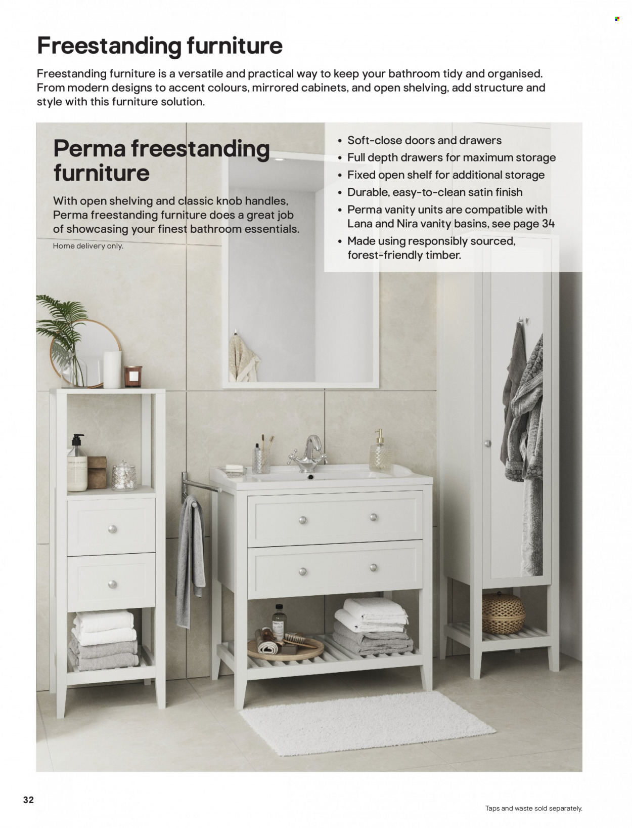 thumbnail - B&Q offer  - Sales products - shelves, vanity. Page 32.