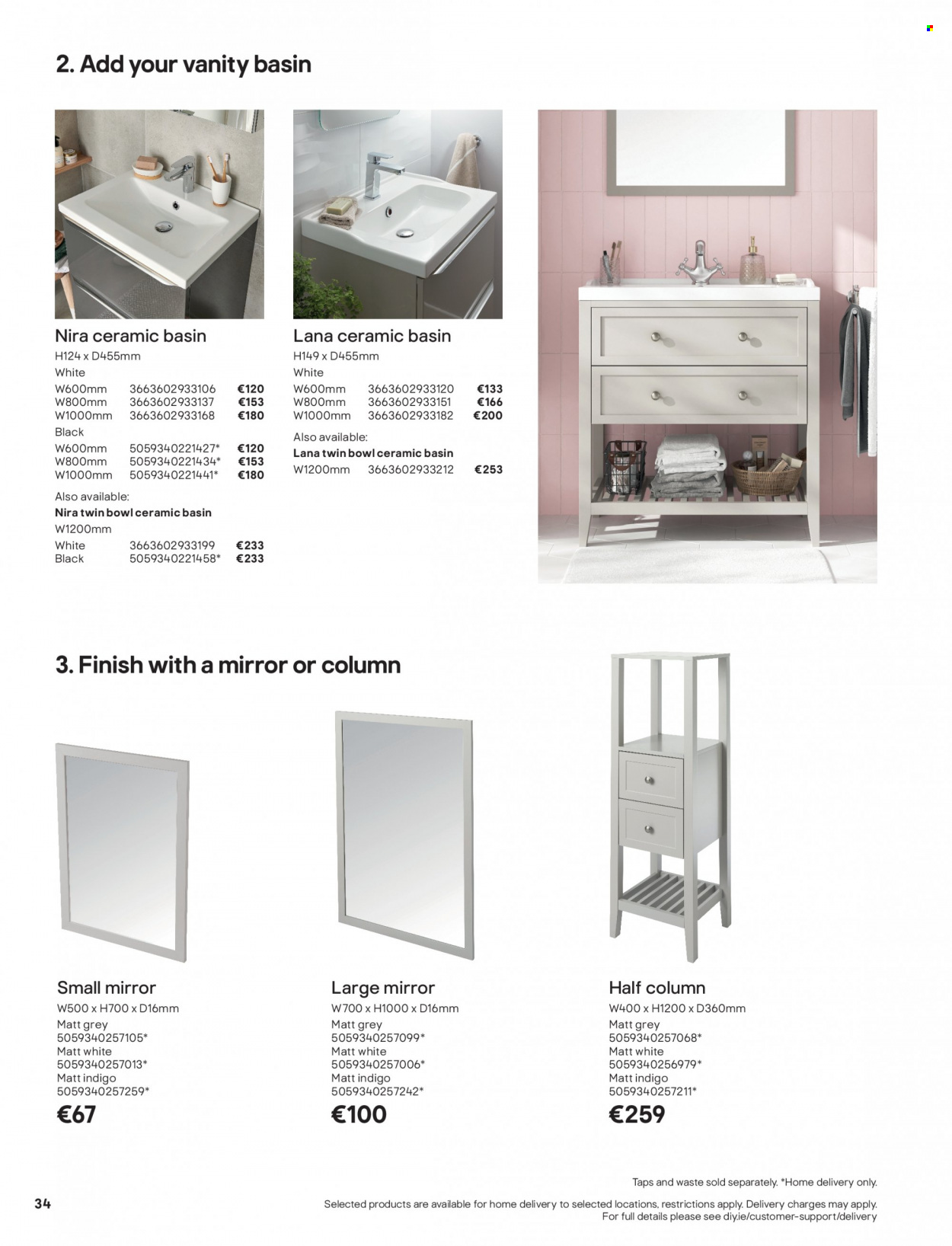 thumbnail - B&Q offer  - Sales products - vanity, mirror. Page 34.