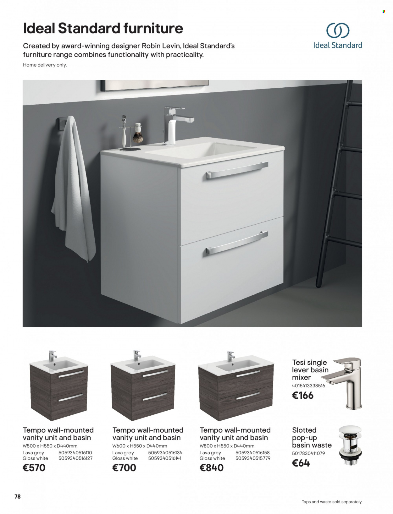 thumbnail - B&Q offer  - Sales products - vanity, basin mixer. Page 78.