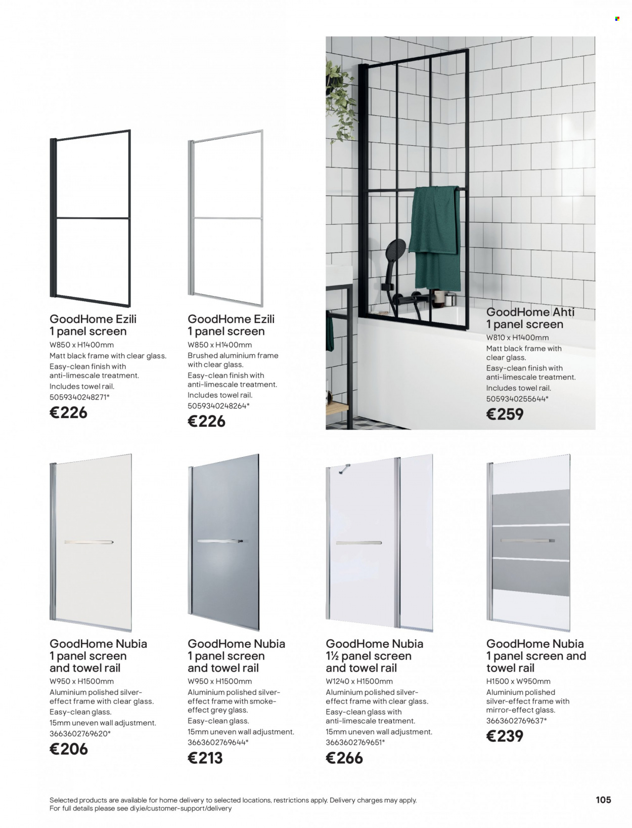 thumbnail - B&Q offer  - Sales products - mirror, towel hanger. Page 105.