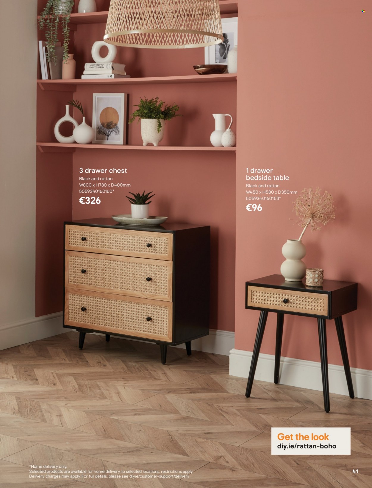 thumbnail - B&Q offer  - Sales products - table, bedside table. Page 41.