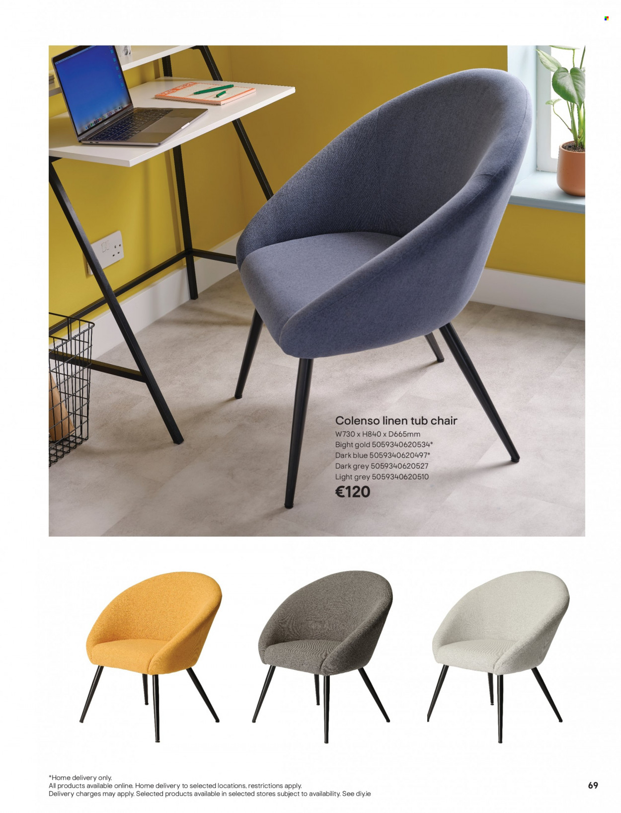thumbnail - B&Q offer  - Sales products - chair, linens. Page 69.