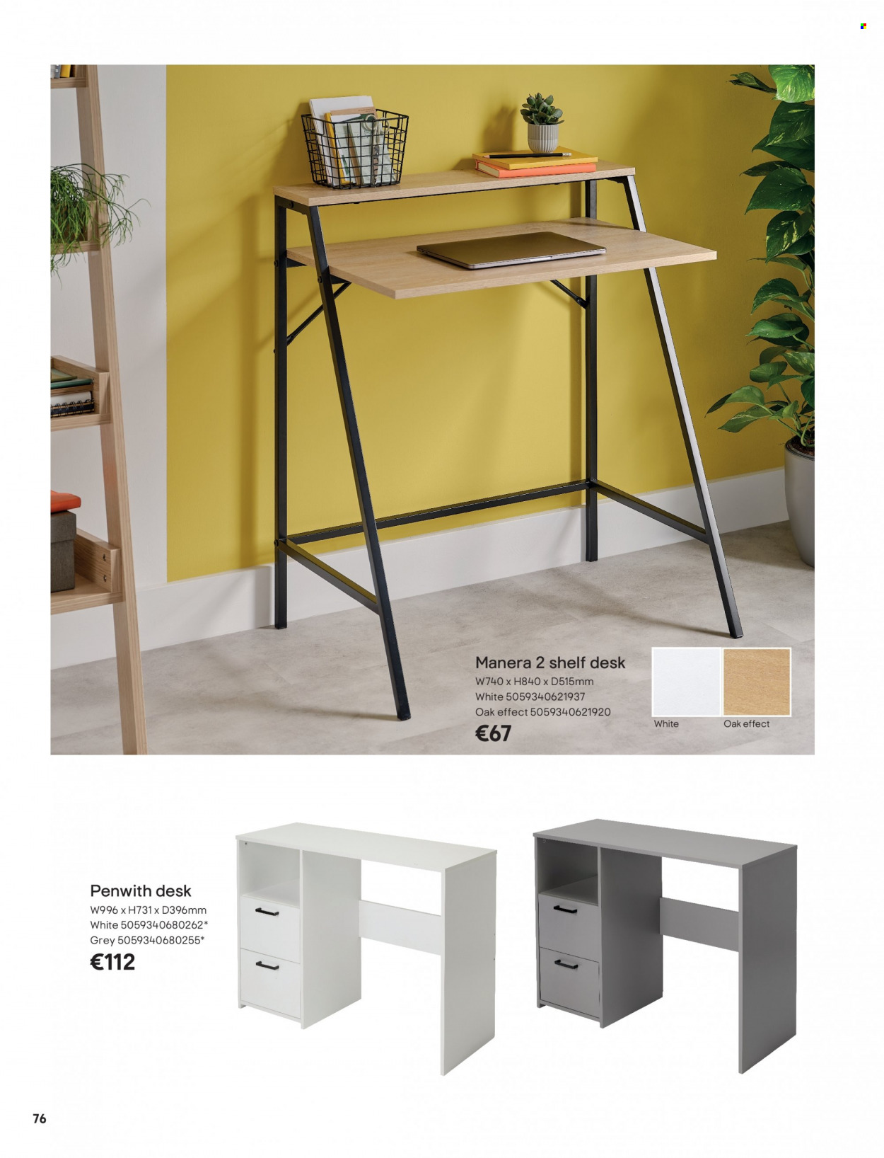 thumbnail - B&Q offer  - Sales products - shelves, desk. Page 76.