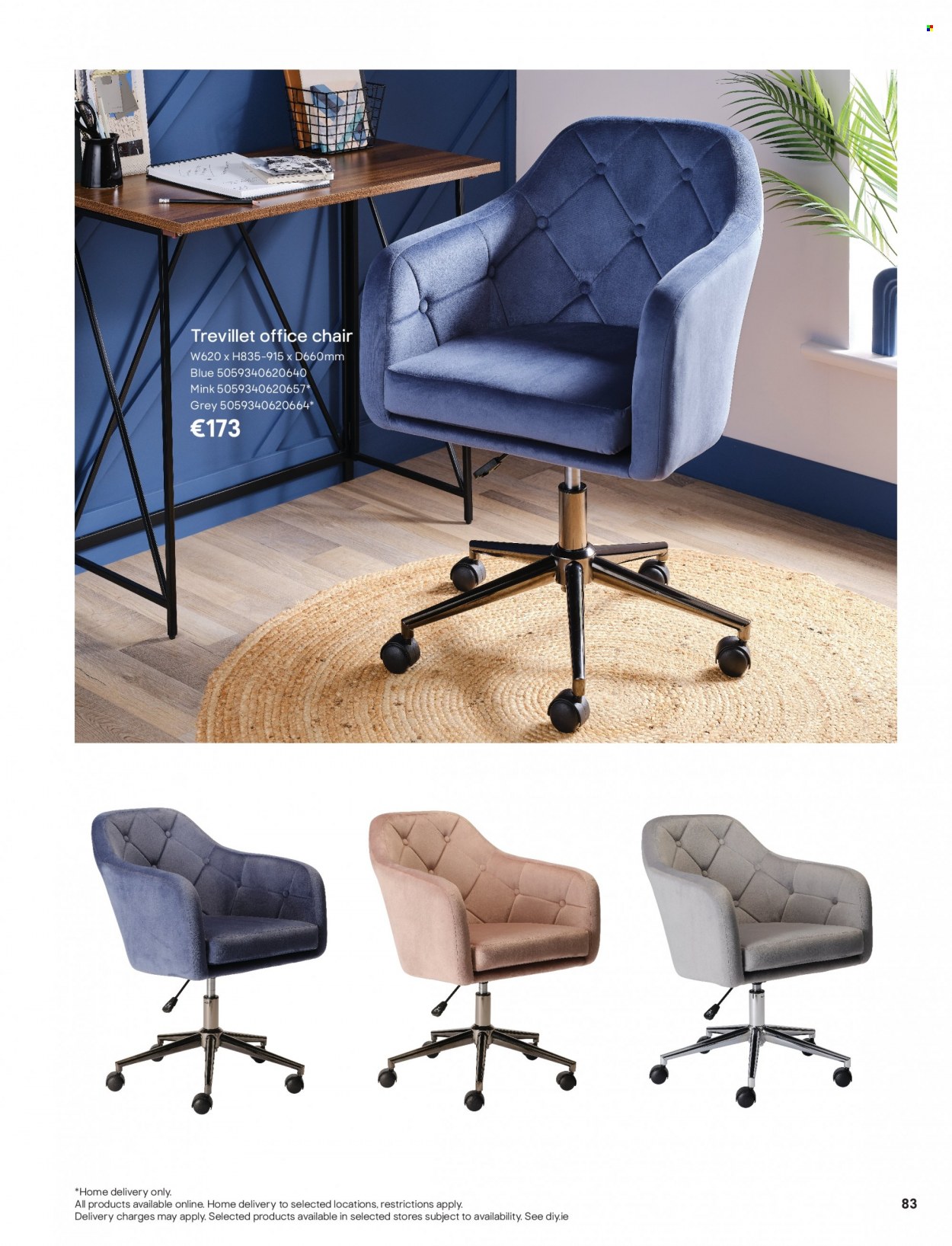thumbnail - B&Q offer  - Sales products - chair, office chair. Page 83.