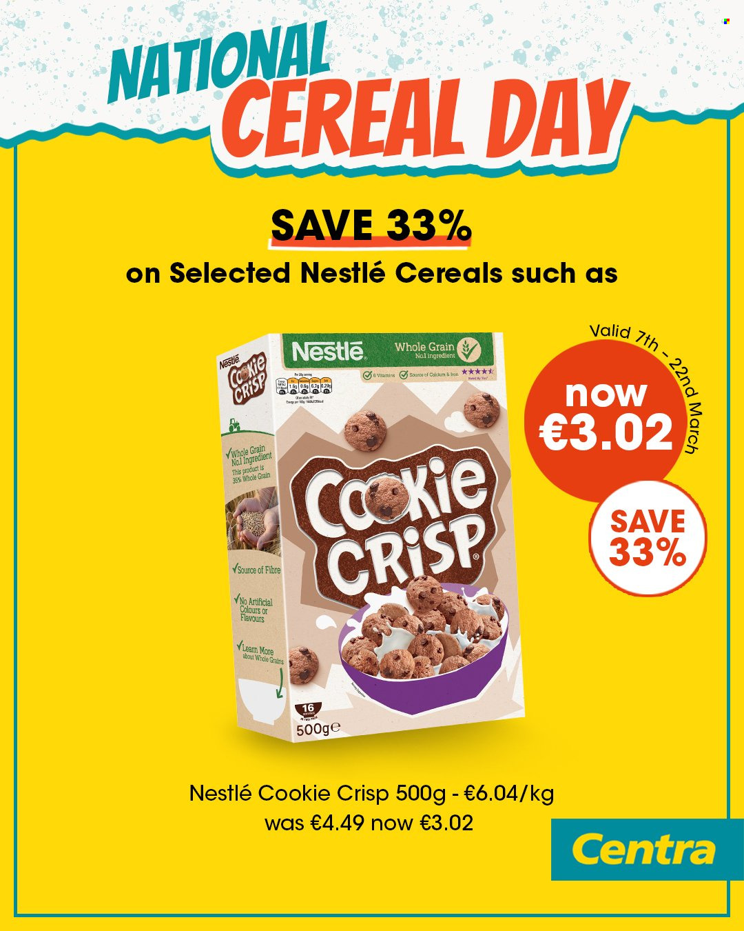 thumbnail - Centra offer  - 07.03.2023 - 22.03.2023 - Sales products - Nestlé, cereals. Page 1.