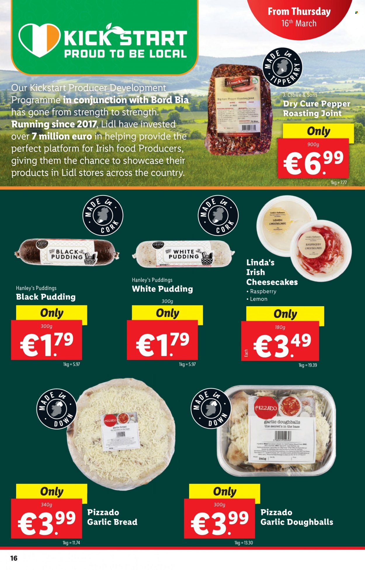 thumbnail - Lidl offer  - 16.03.2023 - 22.03.2023 - Sales products - bread, black pudding, pepper. Page 16.