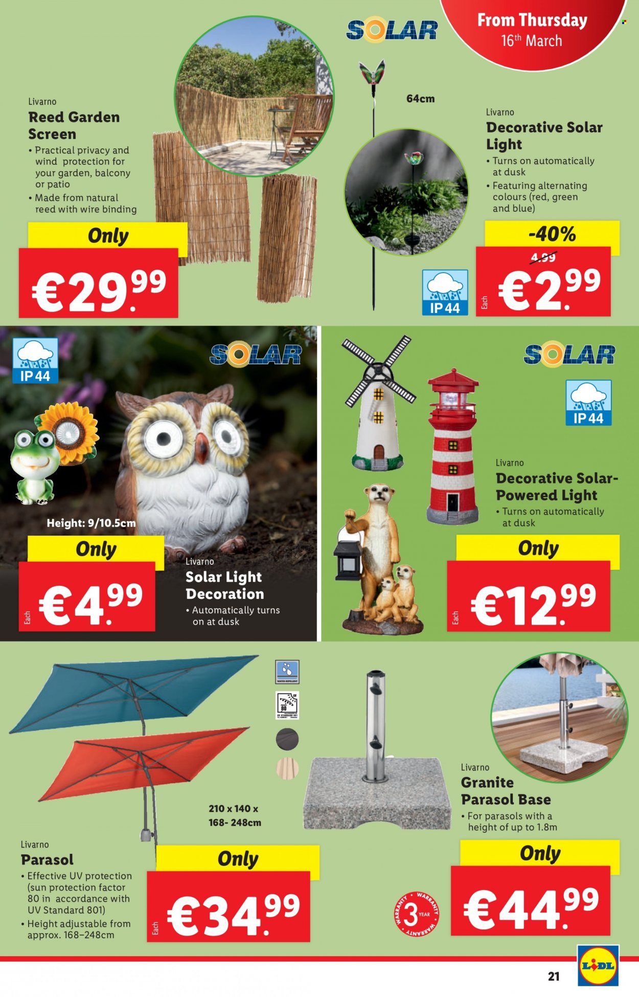 thumbnail - Lidl offer  - 16.03.2023 - 22.03.2023 - Sales products - solar light. Page 21.