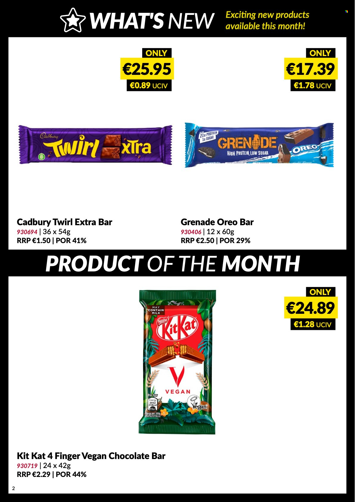 thumbnail - MUSGRAVE Market Place offer  - 12.03.2023 - 08.04.2023 - Sales products - Oreo, milk, Nestlé, KitKat, Cadbury, chocolate bar, XTRA. Page 2.