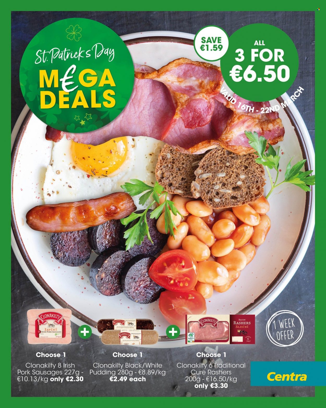 thumbnail - Centra offer  - 16.03.2023 - 22.03.2023 - Sales products - bacon, sausage, pudding. Page 2.
