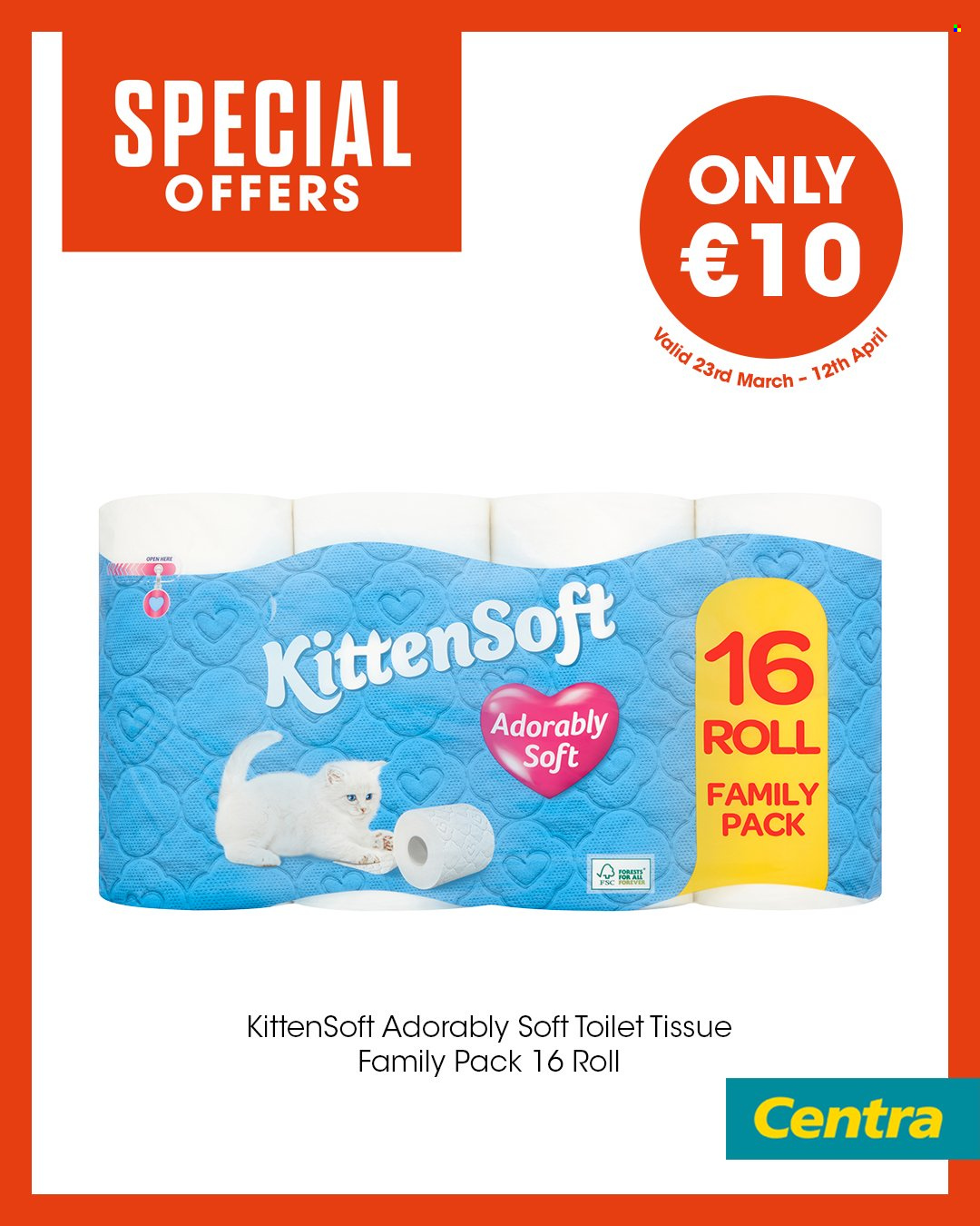 thumbnail - Centra offer  - 23.03.2023 - 12.04.2023 - Sales products - toilet paper. Page 1.