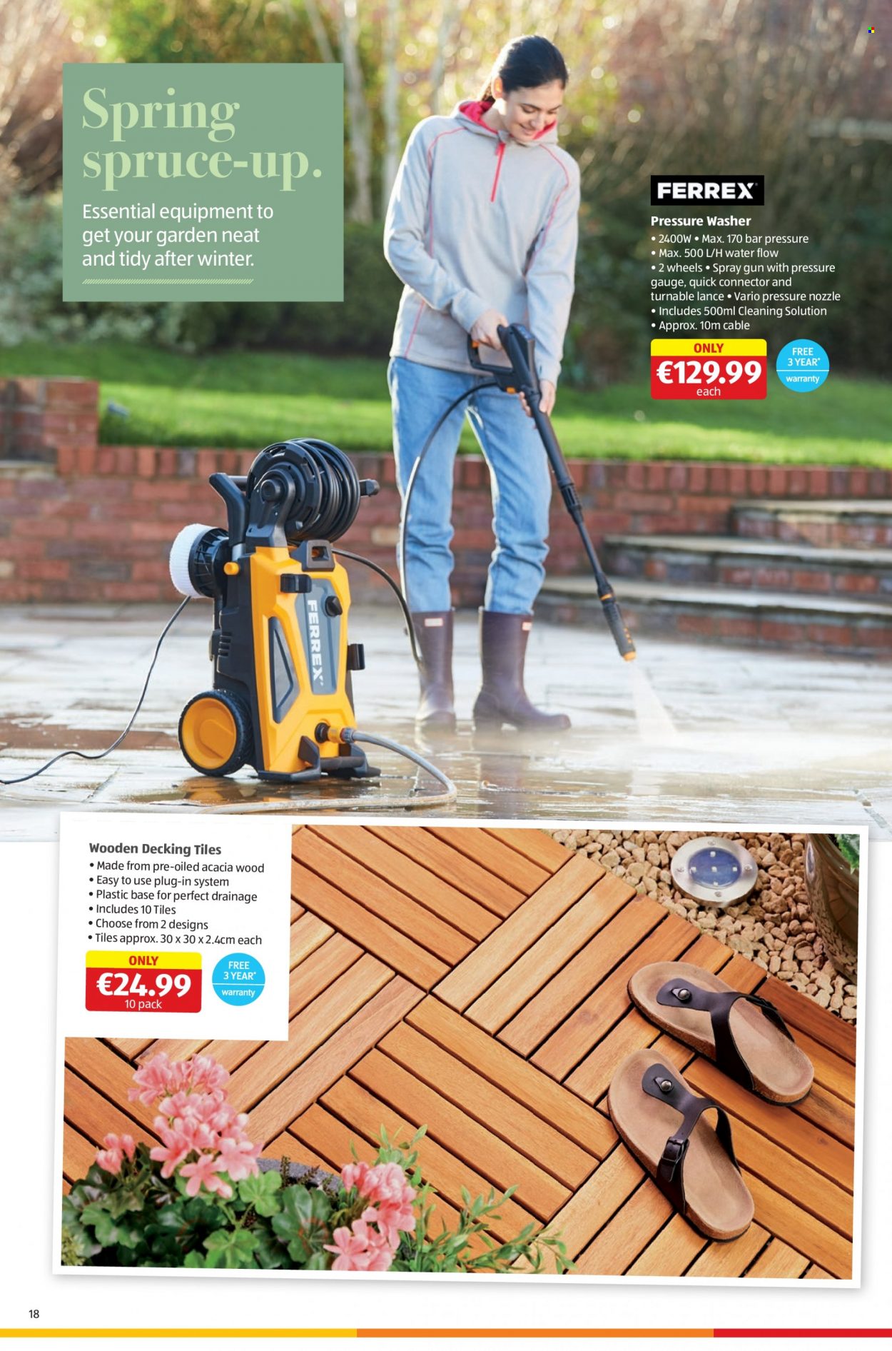 thumbnail - Aldi offer  - 30.03.2023 - 05.04.2023 - Sales products - water, spray gun, pressure washer. Page 18.