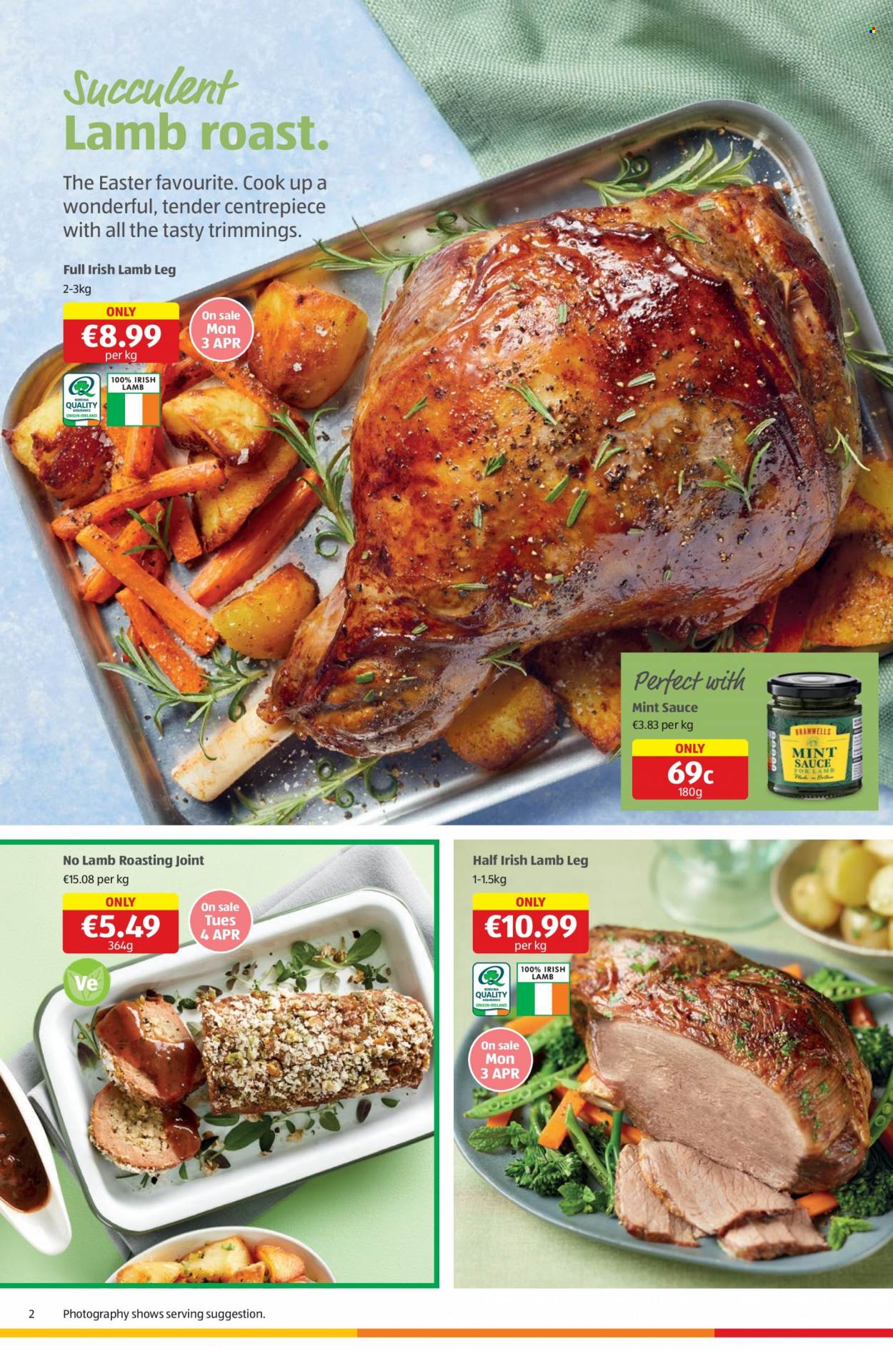 thumbnail - Aldi offer  - Sales products - roast, lamb meat, lamb roast, lamb leg, succulent. Page 2.