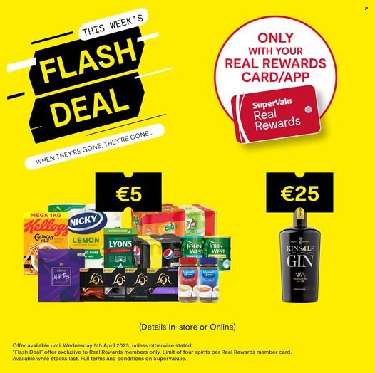 thumbnail - SuperValu offer  - 30.03.2023 - 05.04.2023 - Sales products - Lyons, gin. Page 1.