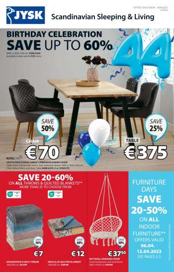 JYSK offer  - 06.04.2023 - 19.04.2023.