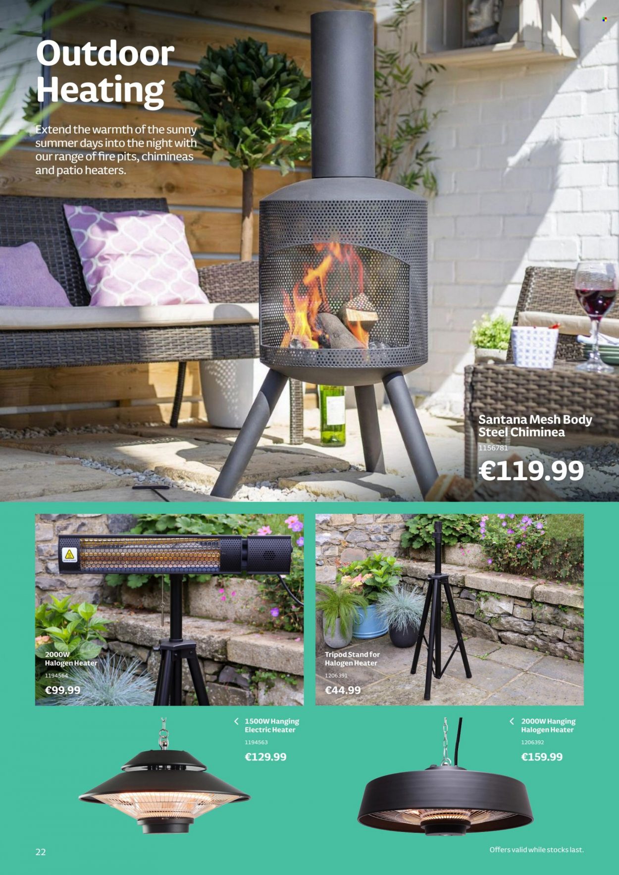 thumbnail - Woodie's offer  - Sales products - electric heater, heater, halogen heater, tripod. Page 22.