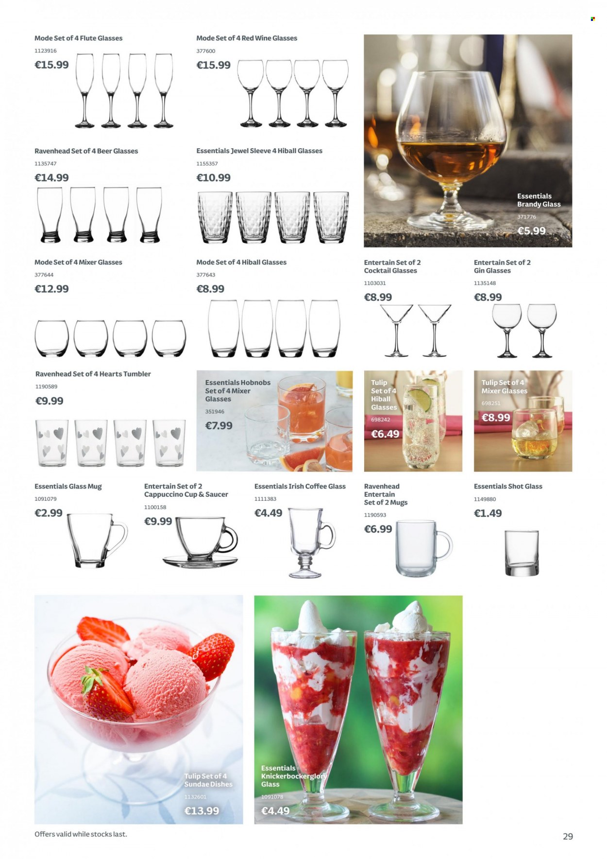 thumbnail - Woodie's offer  - Sales products - mug, tumbler, wine glass, saucer, cup, tulip. Page 29.