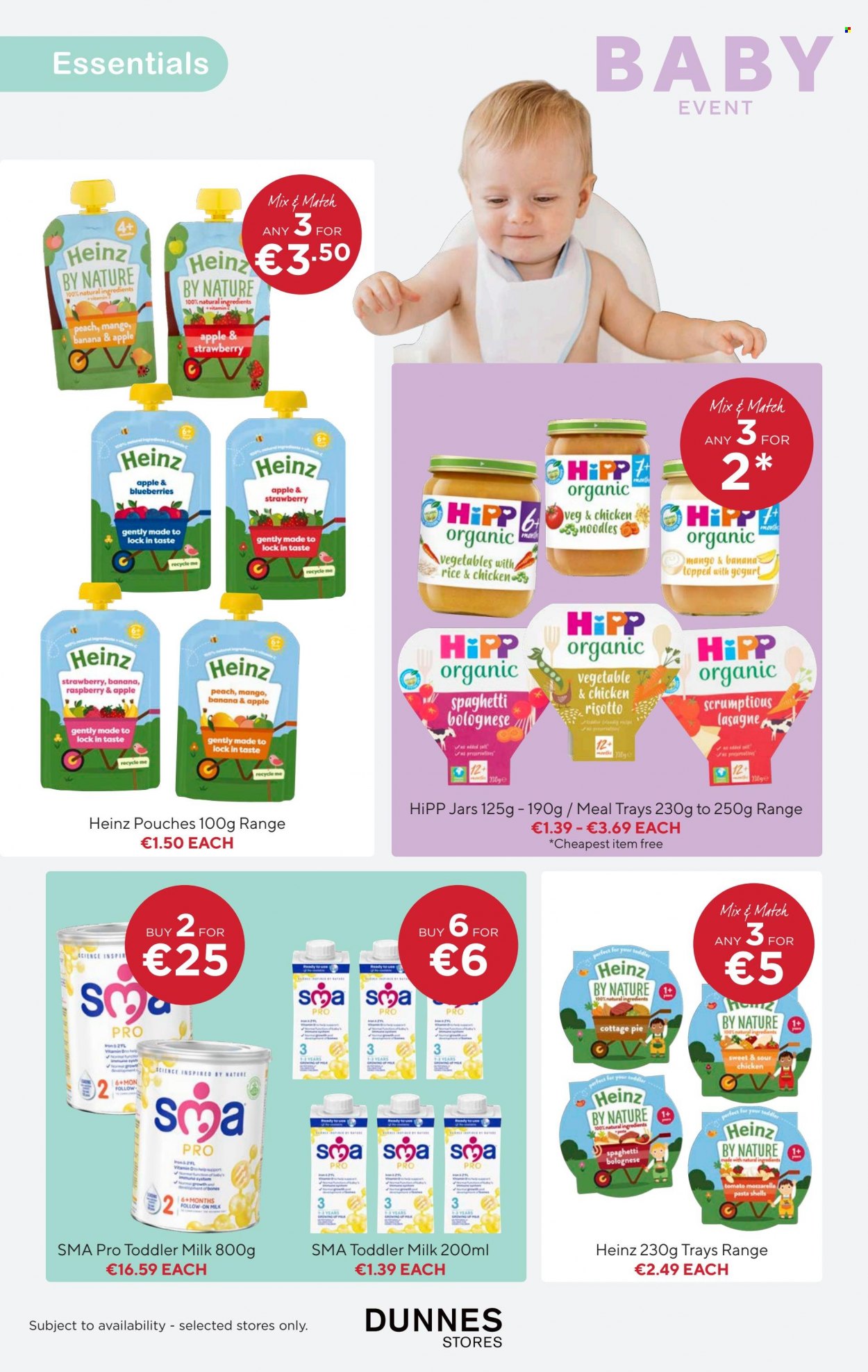 thumbnail - Dunnes Stores offer  - 16.05.2023 - 19.06.2023 - Sales products - bananas, risotto, spaghetti, pasta, mozzarella, yoghurt, milk, Heinz, jar, Nature Made, vitamin c. Page 21.