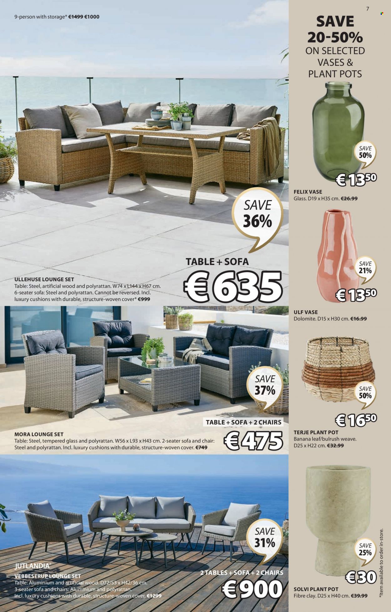thumbnail - JYSK offer  - 18.05.2023 - 31.05.2023 - Sales products - table, chair, sofa, lounge, cushion, vase, pot, plant pot. Page 7.