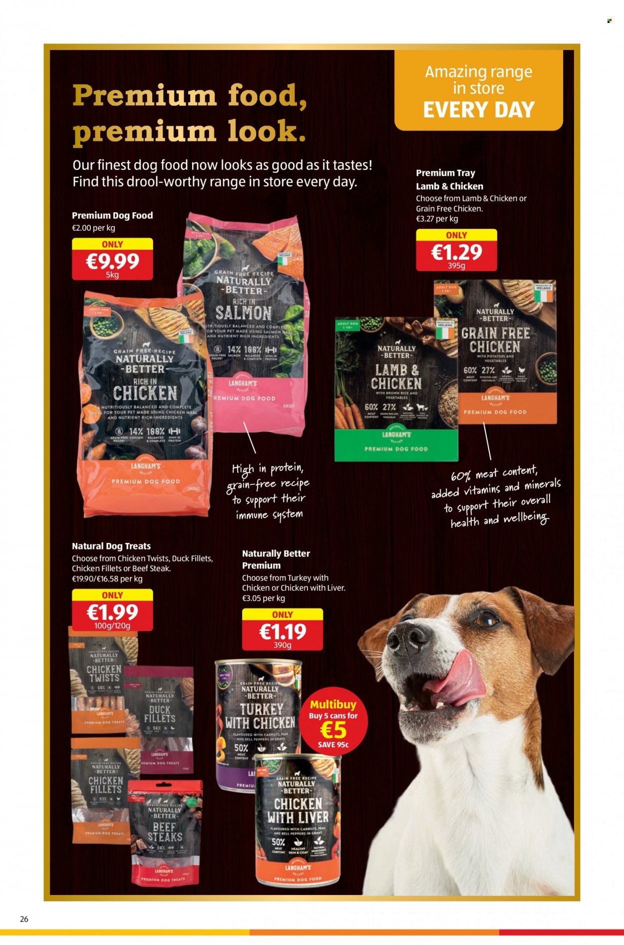 thumbnail - Aldi offer  - 25.05.2023 - 31.05.2023 - Sales products - turkey, beef meat, beef steak, steak, tray, animal food, dog food. Page 26.