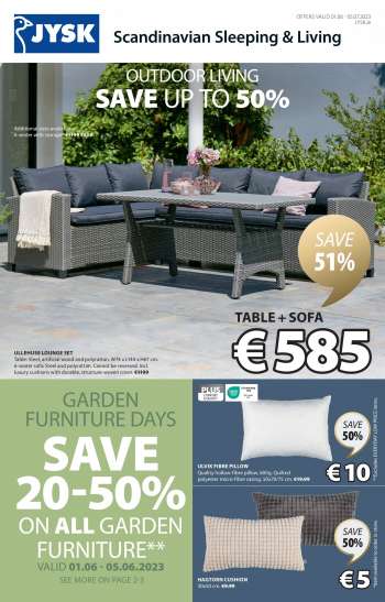 JYSK offer  - 01.06.2023 - 05.07.2023.