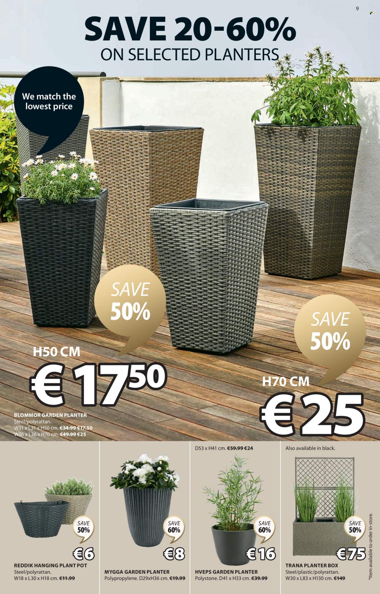 thumbnail - JYSK offer  - 01.06.2023 - 05.07.2023 - Sales products - pot, plant pot, planter box. Page 9.