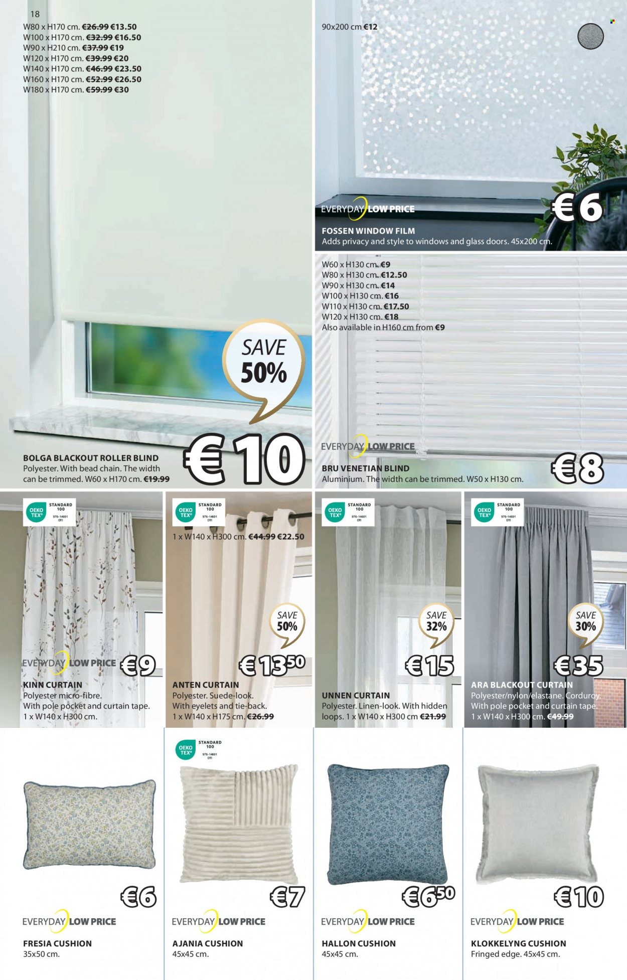 thumbnail - JYSK offer  - 01.06.2023 - 05.07.2023 - Sales products - cushion, linens, blackout curtain, curtain, blackout. Page 18.