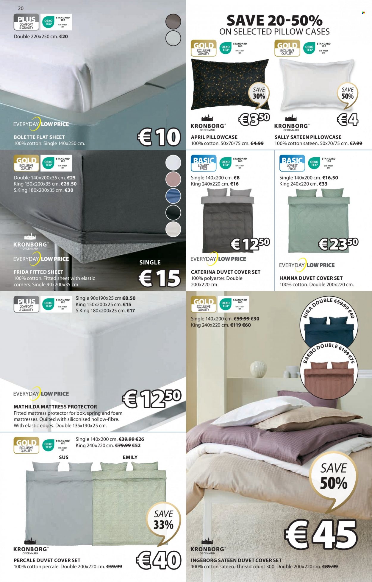 thumbnail - JYSK offer  - 01.06.2023 - 05.07.2023 - Sales products - mattress protector, duvet, pillow, pillowcase, quilt cover set. Page 20.
