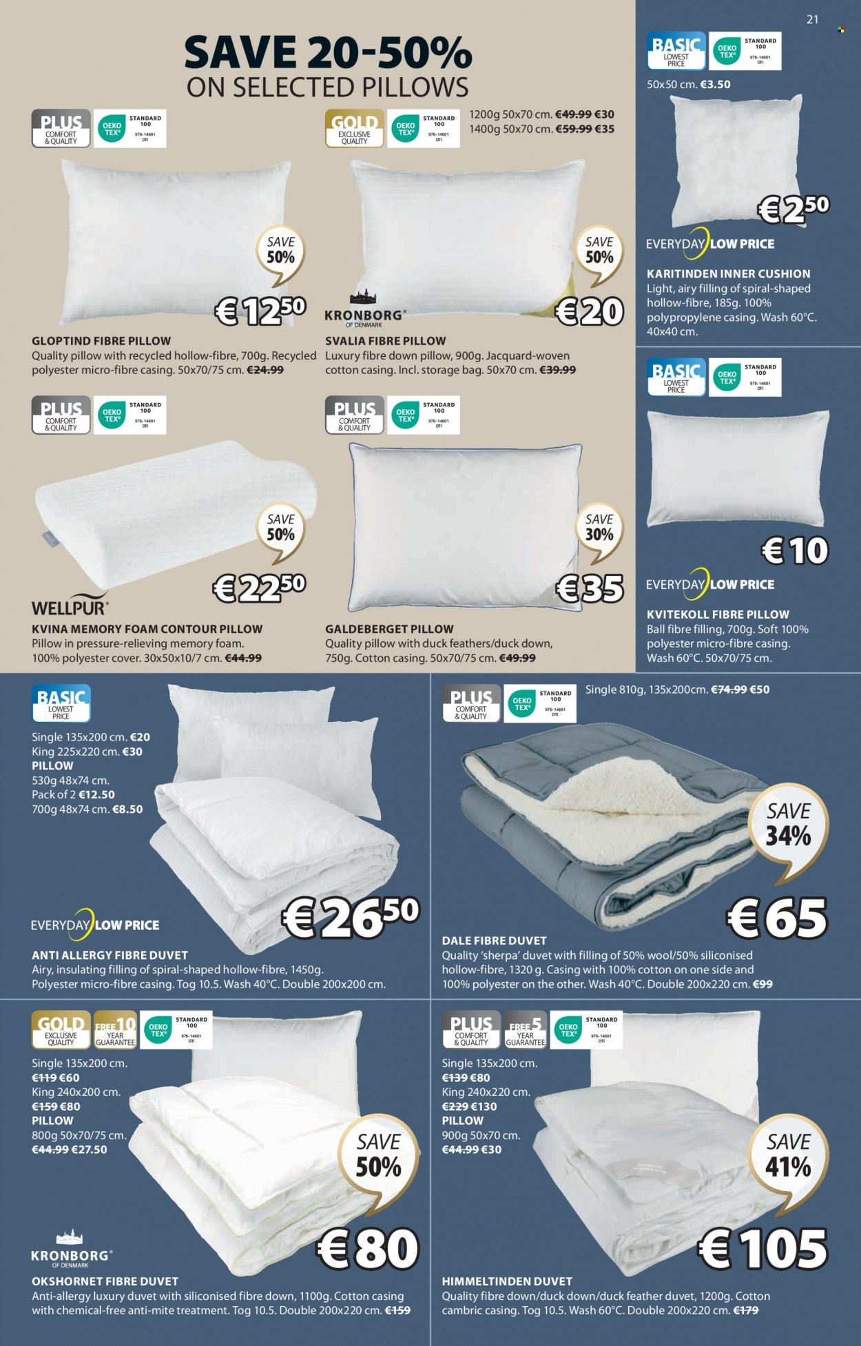 thumbnail - JYSK offer  - 01.06.2023 - 05.07.2023 - Sales products - cushion, duvet, pillow. Page 21.