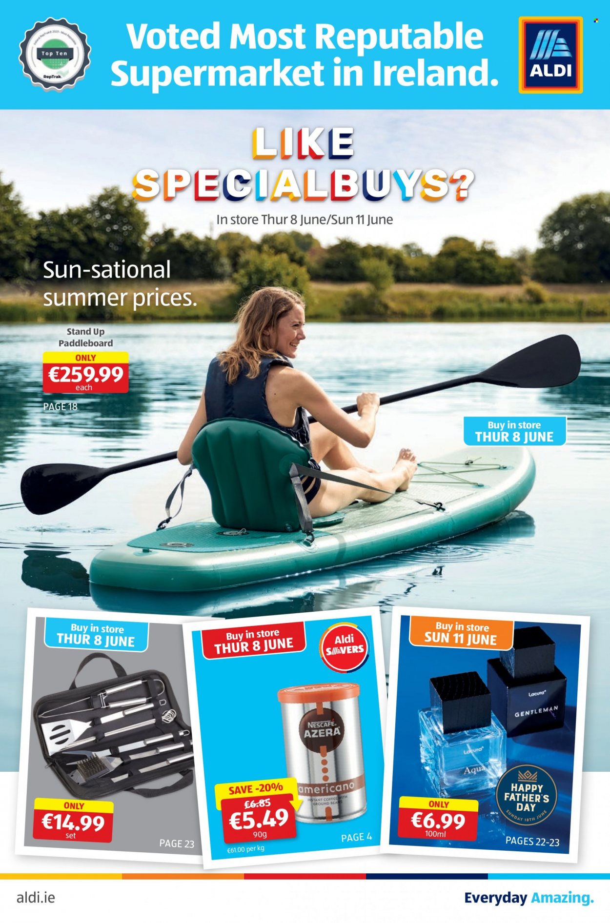 thumbnail - Aldi offer  - 08.06.2023 - 14.06.2023 - Sales products - coffee, instant coffee, Nescafé. Page 1.