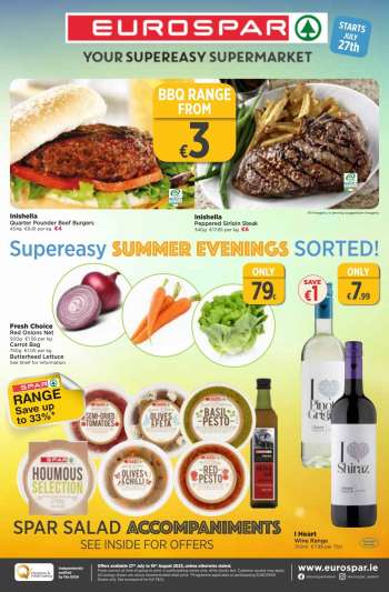 EUROSPAR offer  - 27.07.2023 - 16.08.2023.