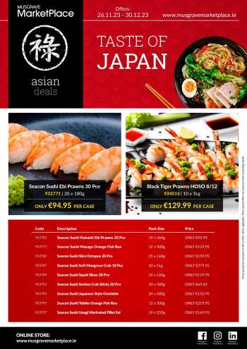 MUSGRAVE Market Place offer  - 26.11.2023 - 30.12.2023.