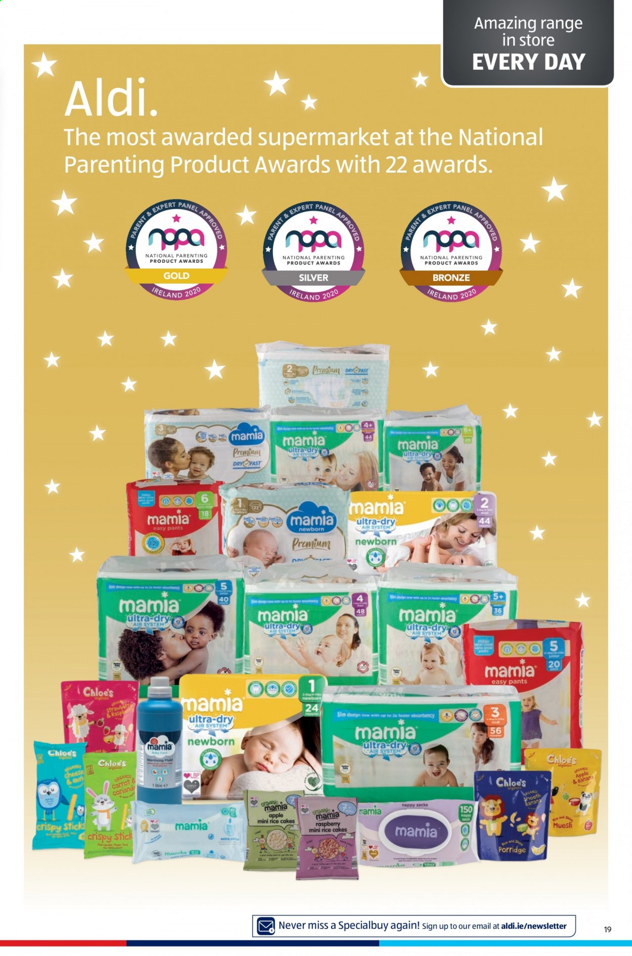 thumbnail - Aldi offer  - 14.01.2021 - 17.01.2021 - Sales products - cake, cheese, porridge, muesli, nappies, Chloé. Page 19.