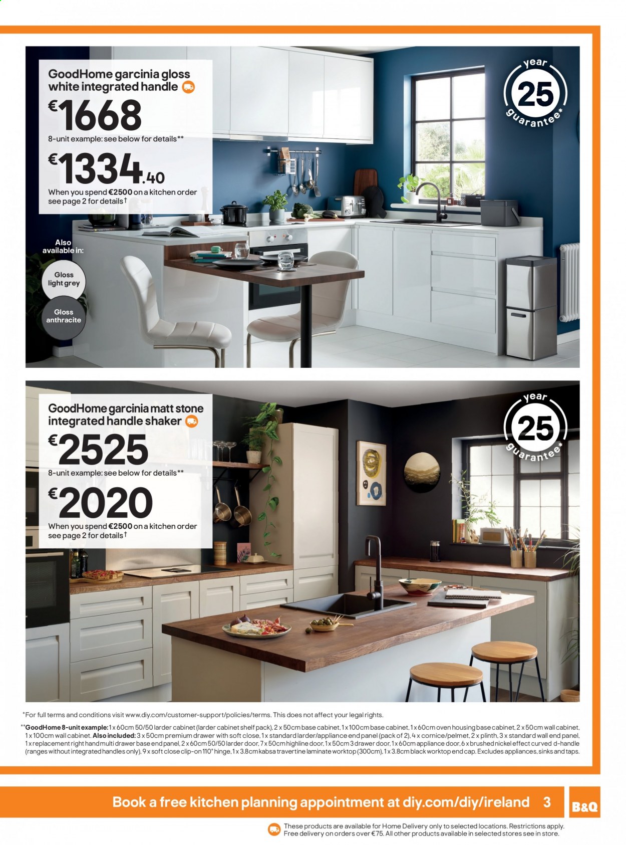 thumbnail - B&Q offer  - 04.01.2021 - 28.01.2021 - Sales products - cabinet, wall cabinet, drawer base, shelves. Page 3.