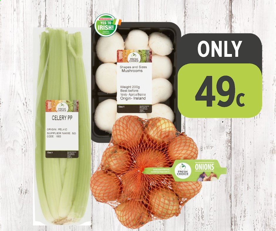EUROSPAR offer  - 28.1.2021 - 10.2.2021 - Sales products - mushroom, celery, onion. Page 1.