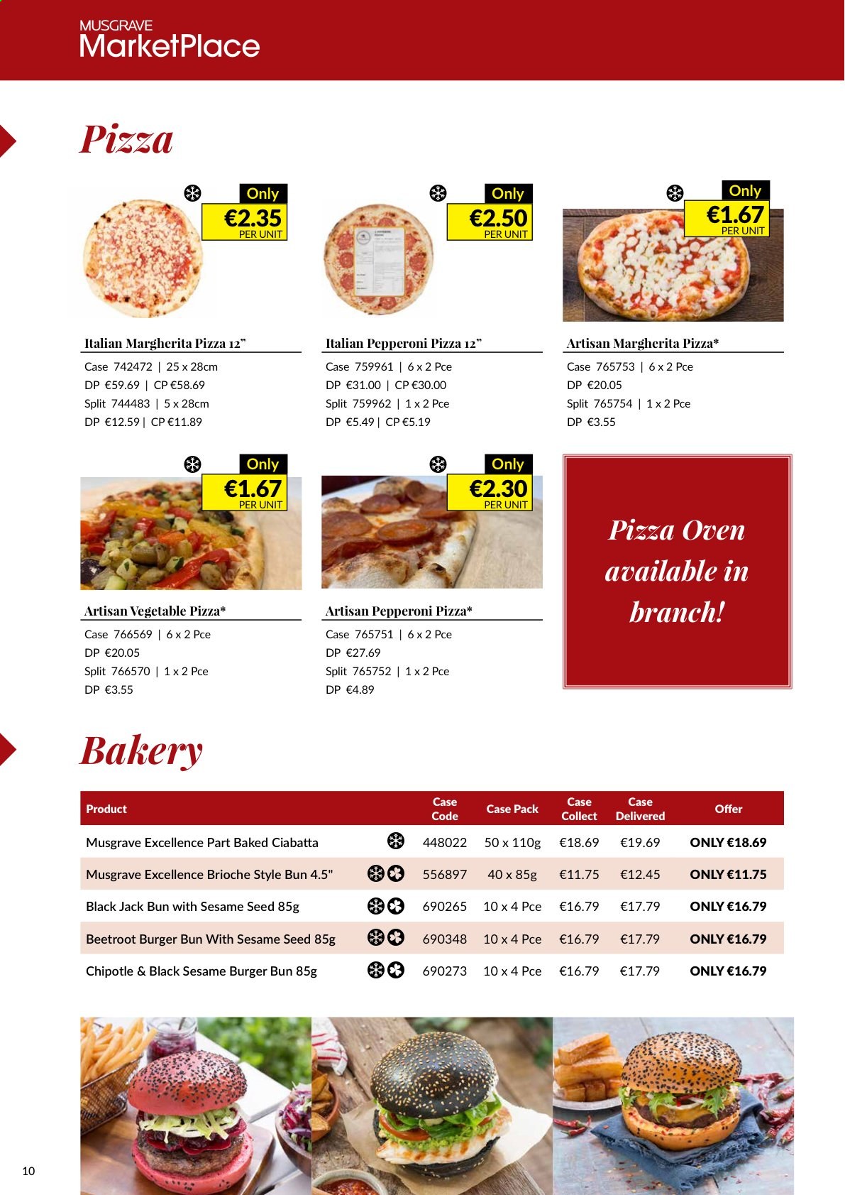 thumbnail - MUSGRAVE Market Place offer  - 03.01.2021 - 13.02.2021 - Sales products - ciabatta, burger buns, brioche, beetroot juice, pizza, pepperoni, sesame seed. Page 10.