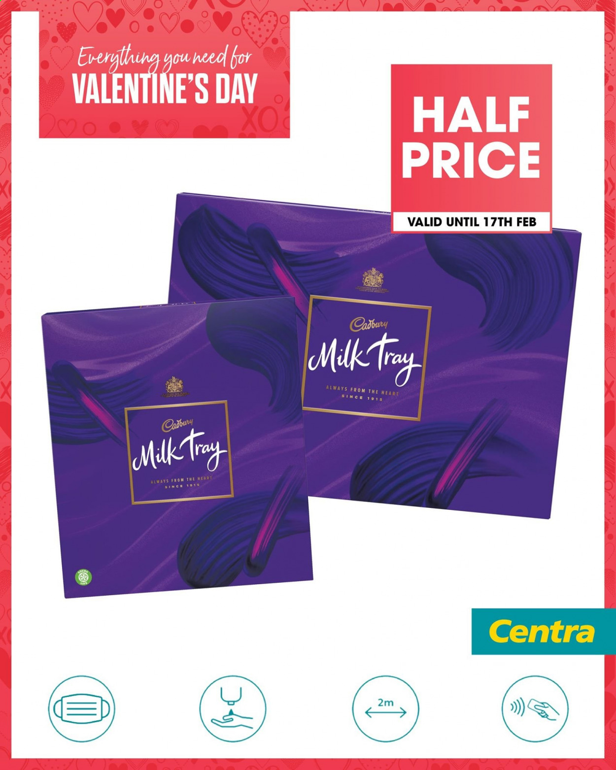 thumbnail - Centra offer  - 11.02.2021 - 17.02.2021 - Sales products - Milk Tray, Cadbury. Page 1.