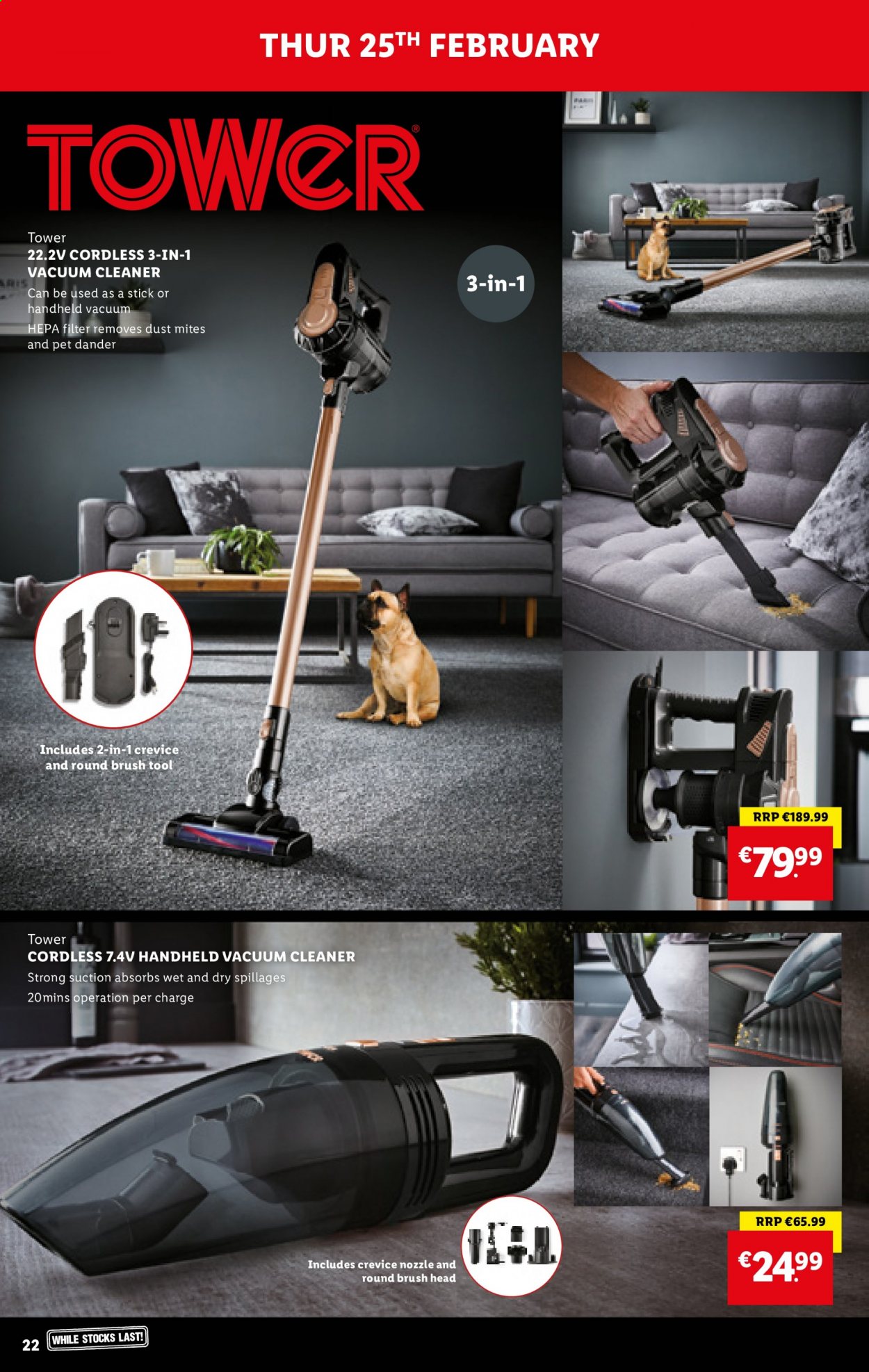 thumbnail - Lidl offer  - 25.02.2021 - 03.03.2021 - Sales products - cleaner, brush head, brush, vacuum cleaner. Page 24.