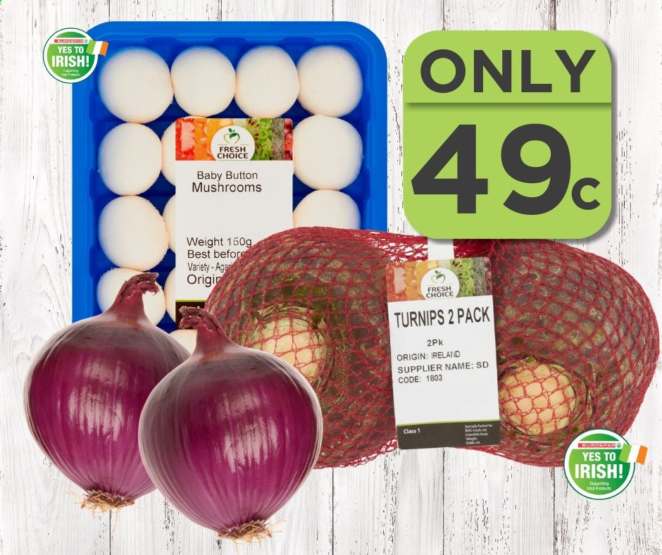 thumbnail - EUROSPAR offer  - 02.03.2021 - 03.03.2021 - Sales products - mushrooms, turnips. Page 1.