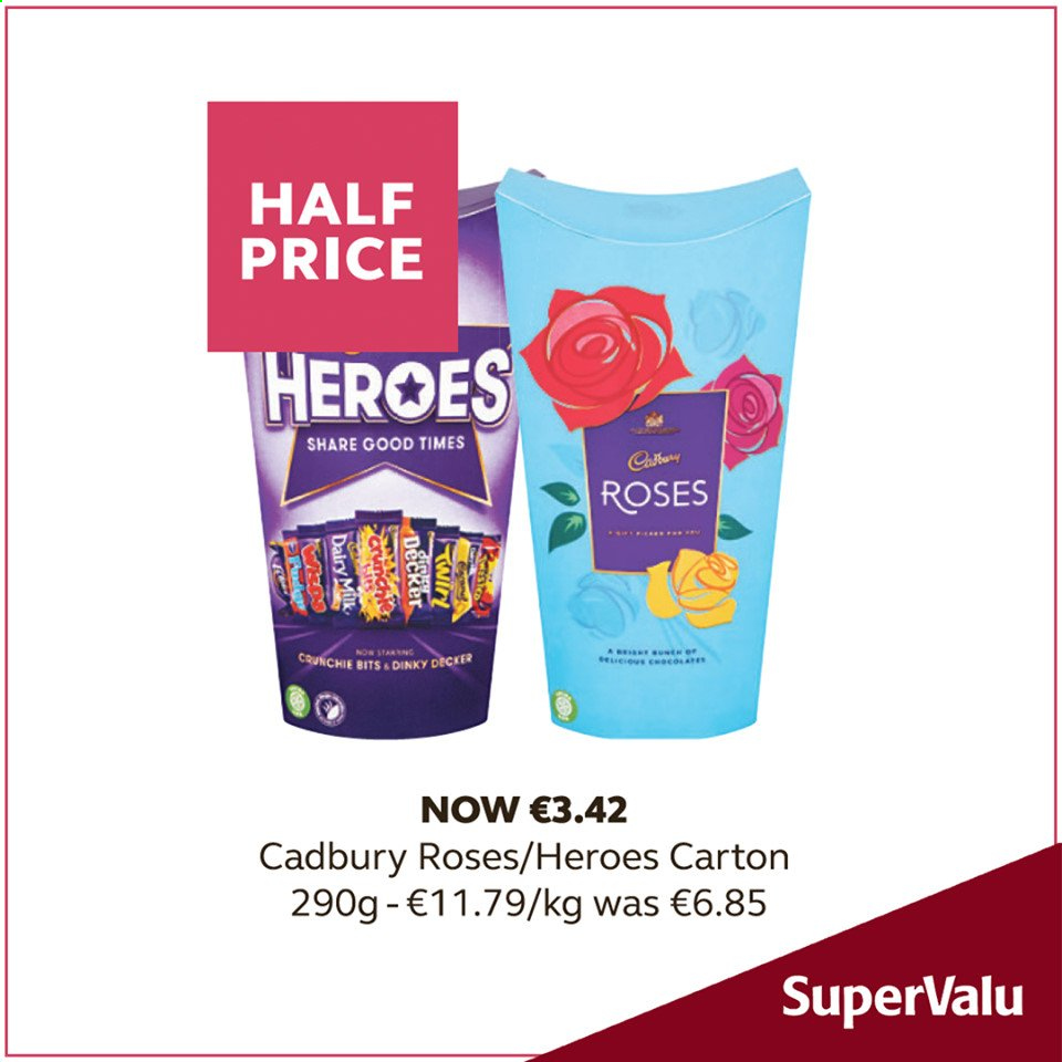 thumbnail - SuperValu offer  - Sales products - Cadbury, Cadbury Roses, Dairy Milk. Page 4.