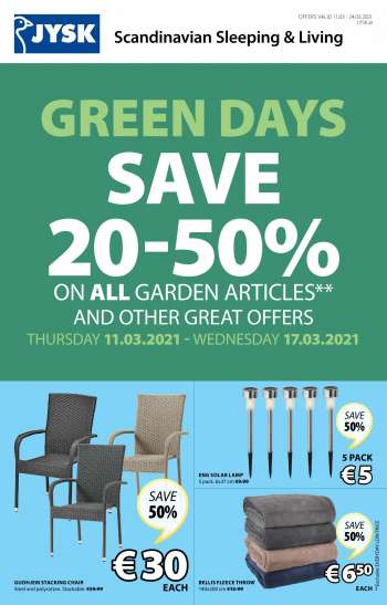 JYSK offer  - 11.3.2021 - 24.3.2021.