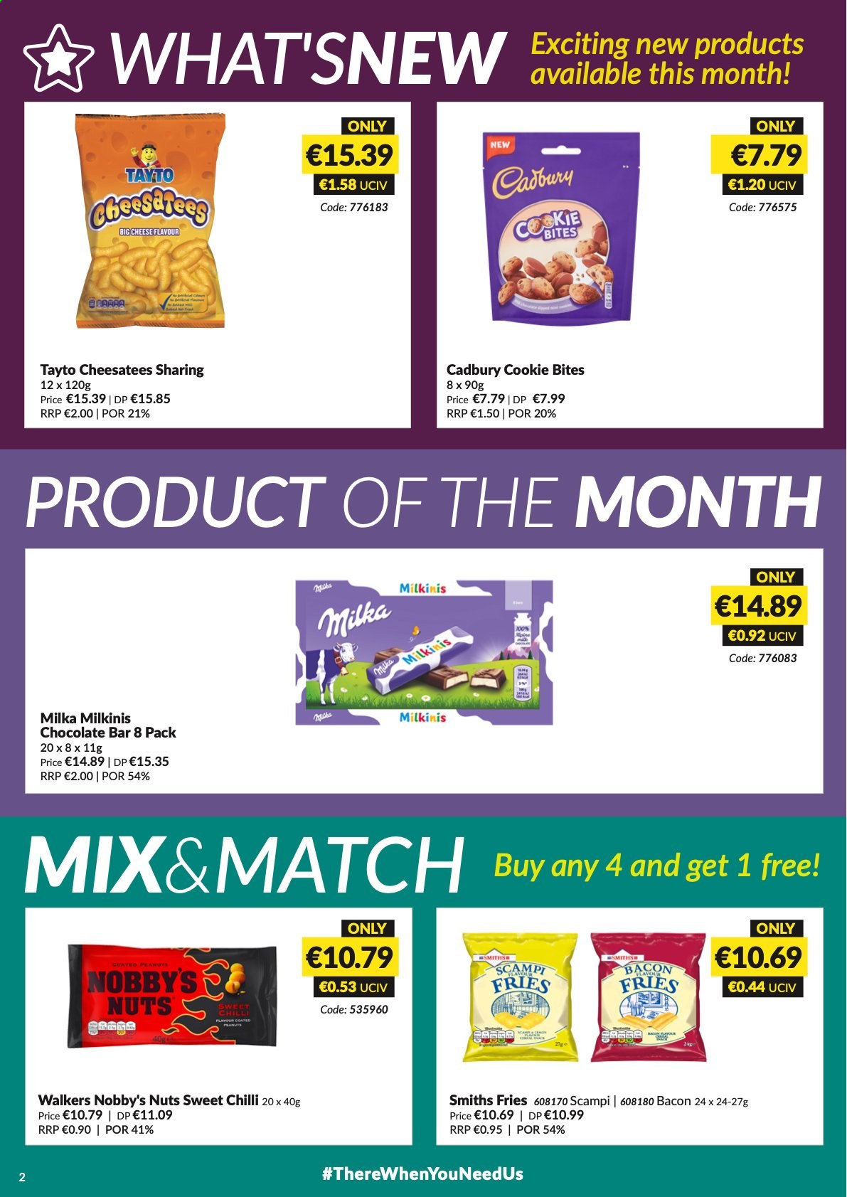 thumbnail - MUSGRAVE Market Place offer  - 14.03.2021 - 10.04.2021 - Sales products - bacon, potato fries, chocolate, Cadbury, Tayto, peanuts. Page 2.