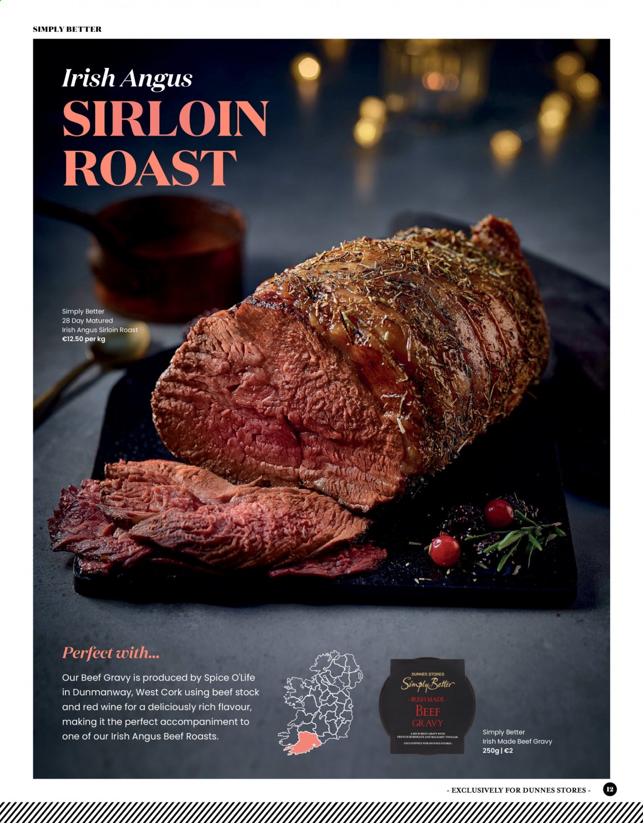thumbnail - Dunnes Stores offer  - 18.03.2021 - 20.04.2021 - Sales products - beef gravy, red wine, wine, beef meat. Page 12.