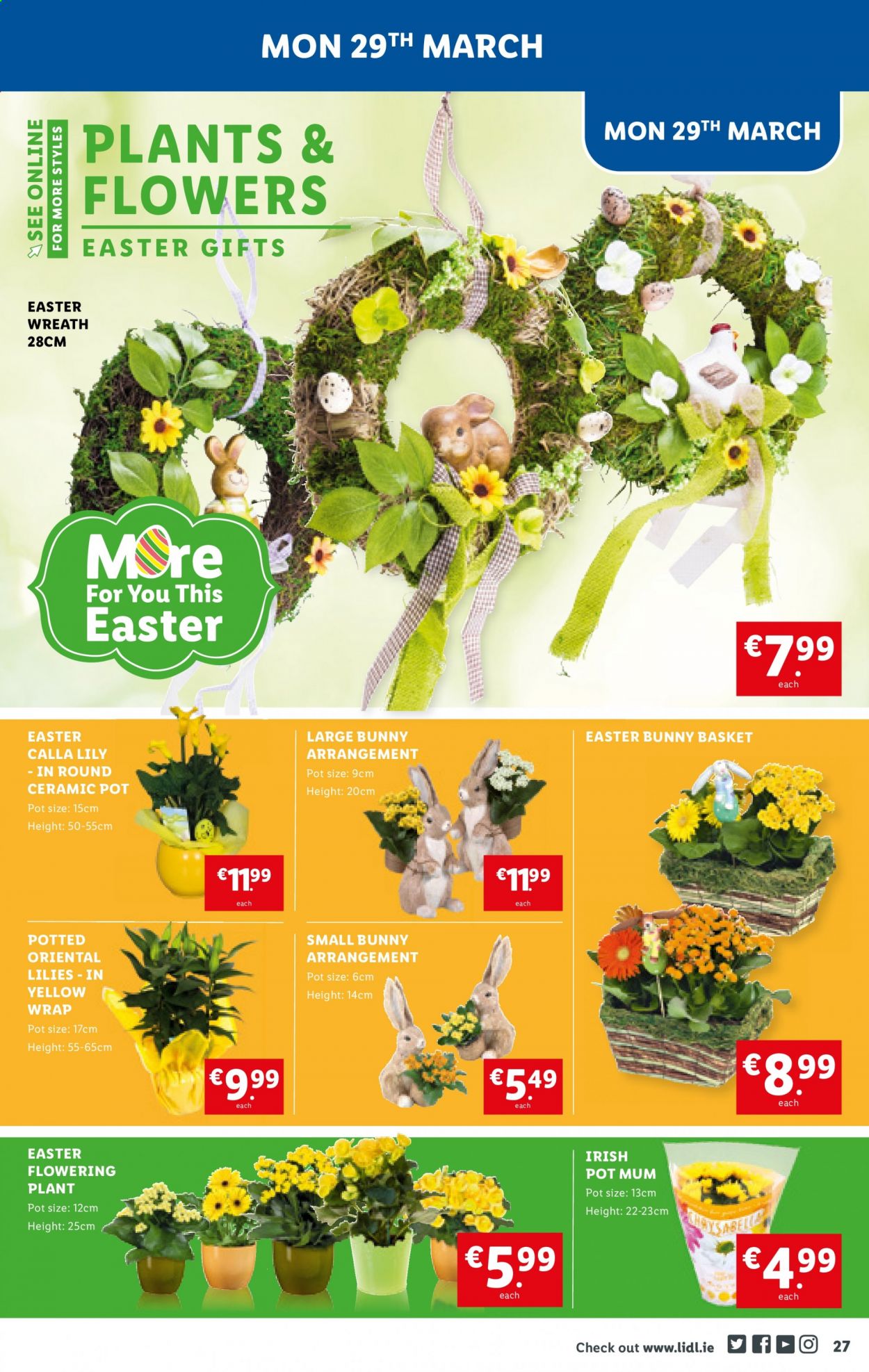 thumbnail - Lidl offer  - 25.03.2021 - 31.03.2021 - Sales products - Mum, basket, pot, plant pot. Page 27.