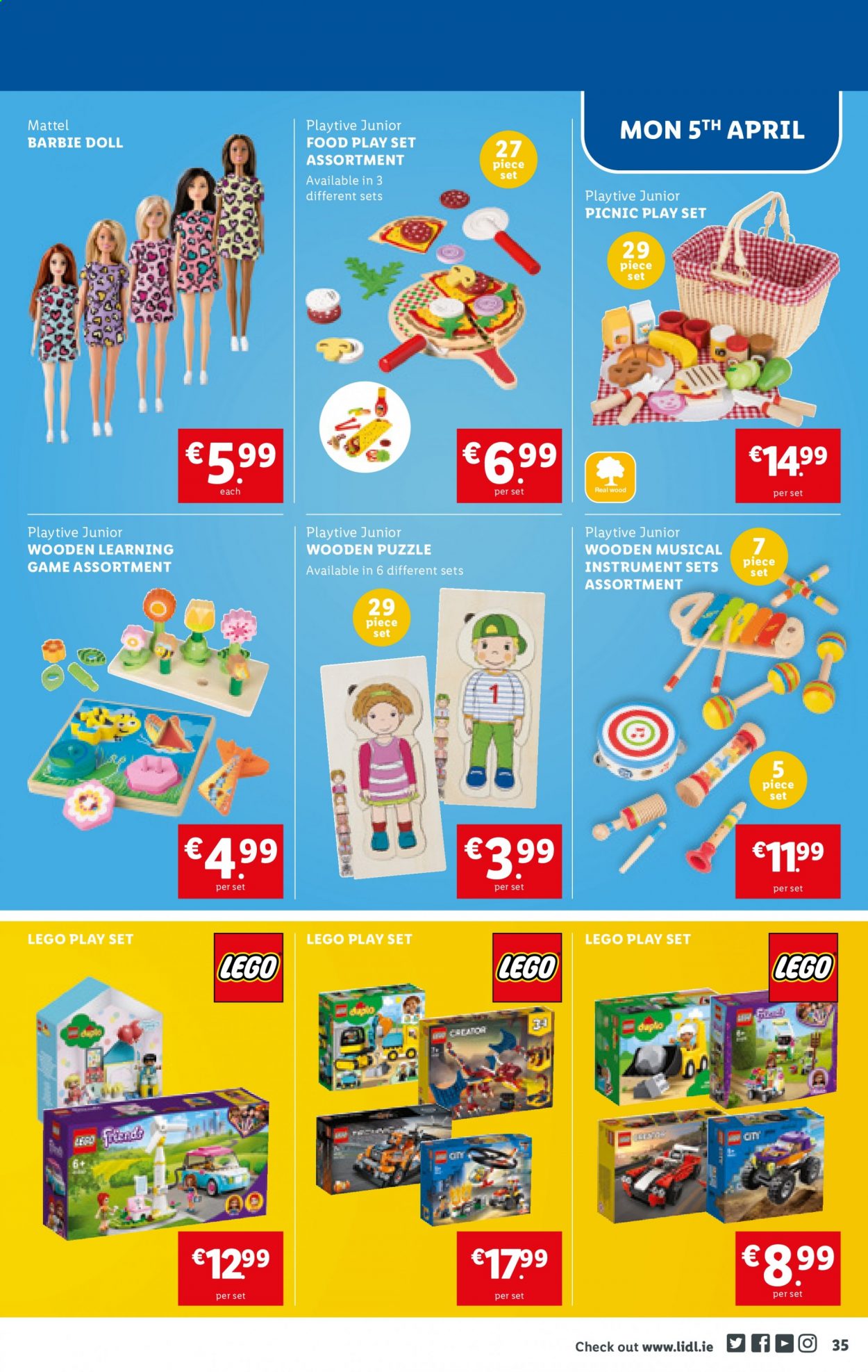 thumbnail - Lidl offer  - 01.04.2021 - 07.04.2021 - Sales products - Barbie. Page 35.